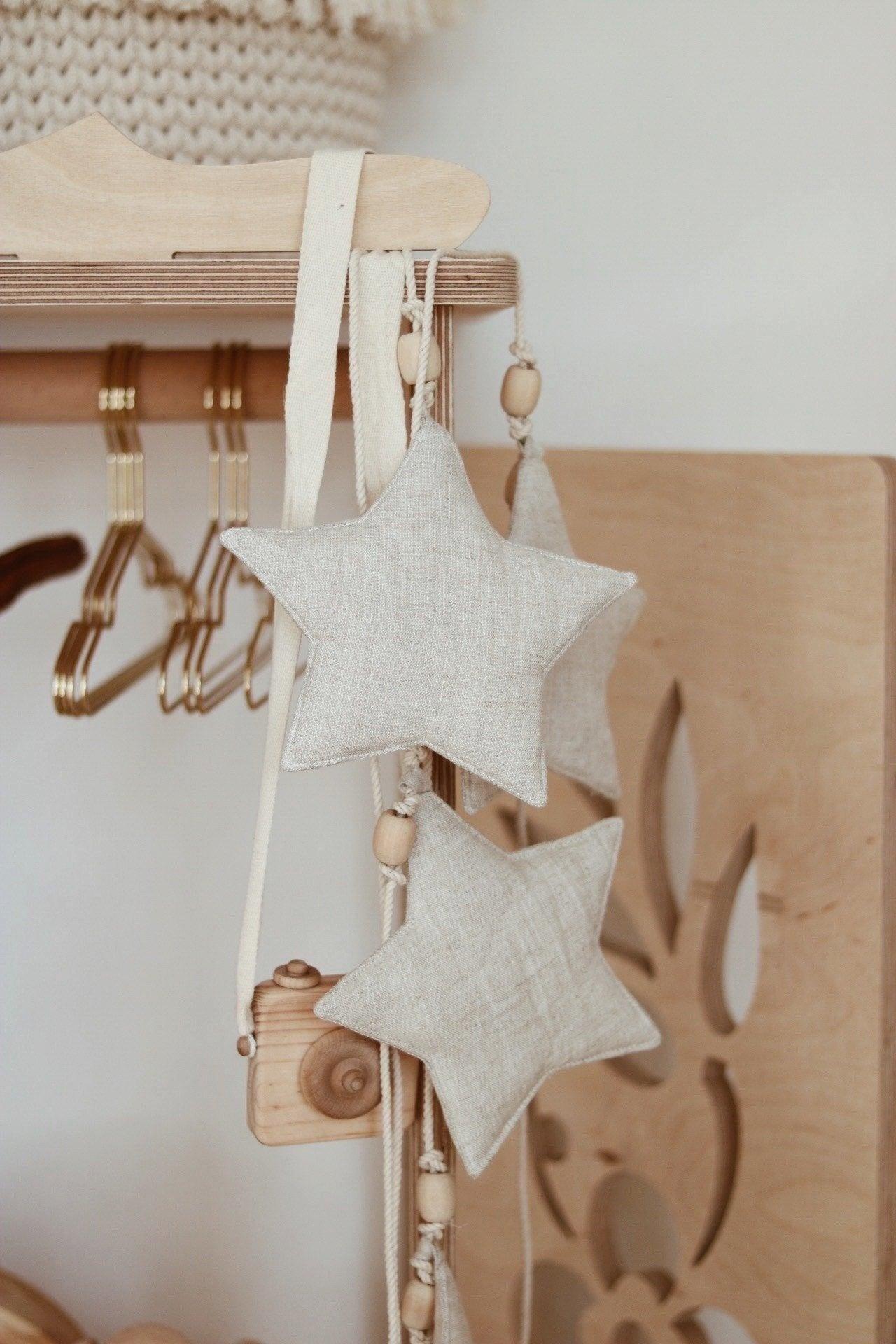 Linen “Sand Star Dust” Garland with Sand Stars image number 2