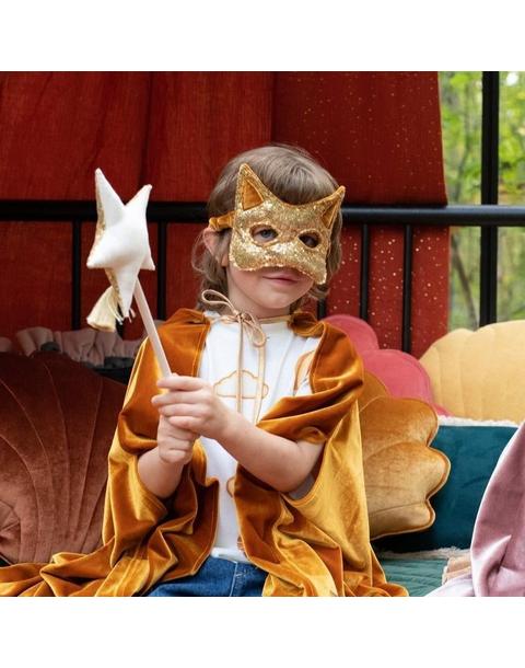 "Gold Sequins” Cat mask