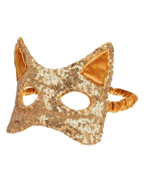 "Gold Sequins” Cat mask
