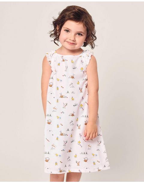 Girl's Twill Amelie Nightgown in Easter Frolic