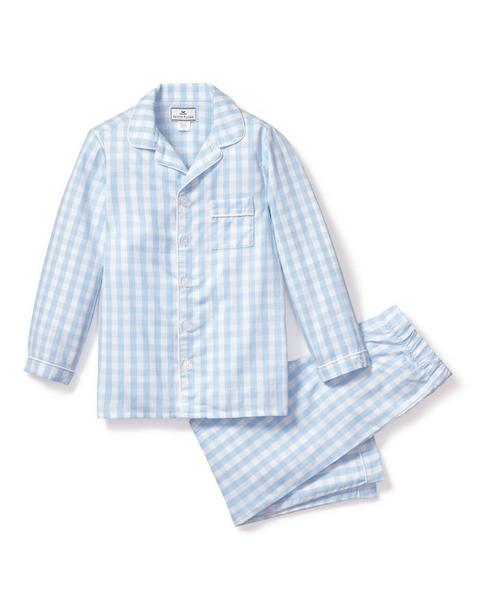 Light Blue Gingham Pajama Set