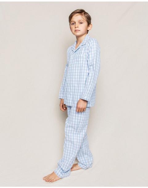 Light Blue Gingham Pajama Set