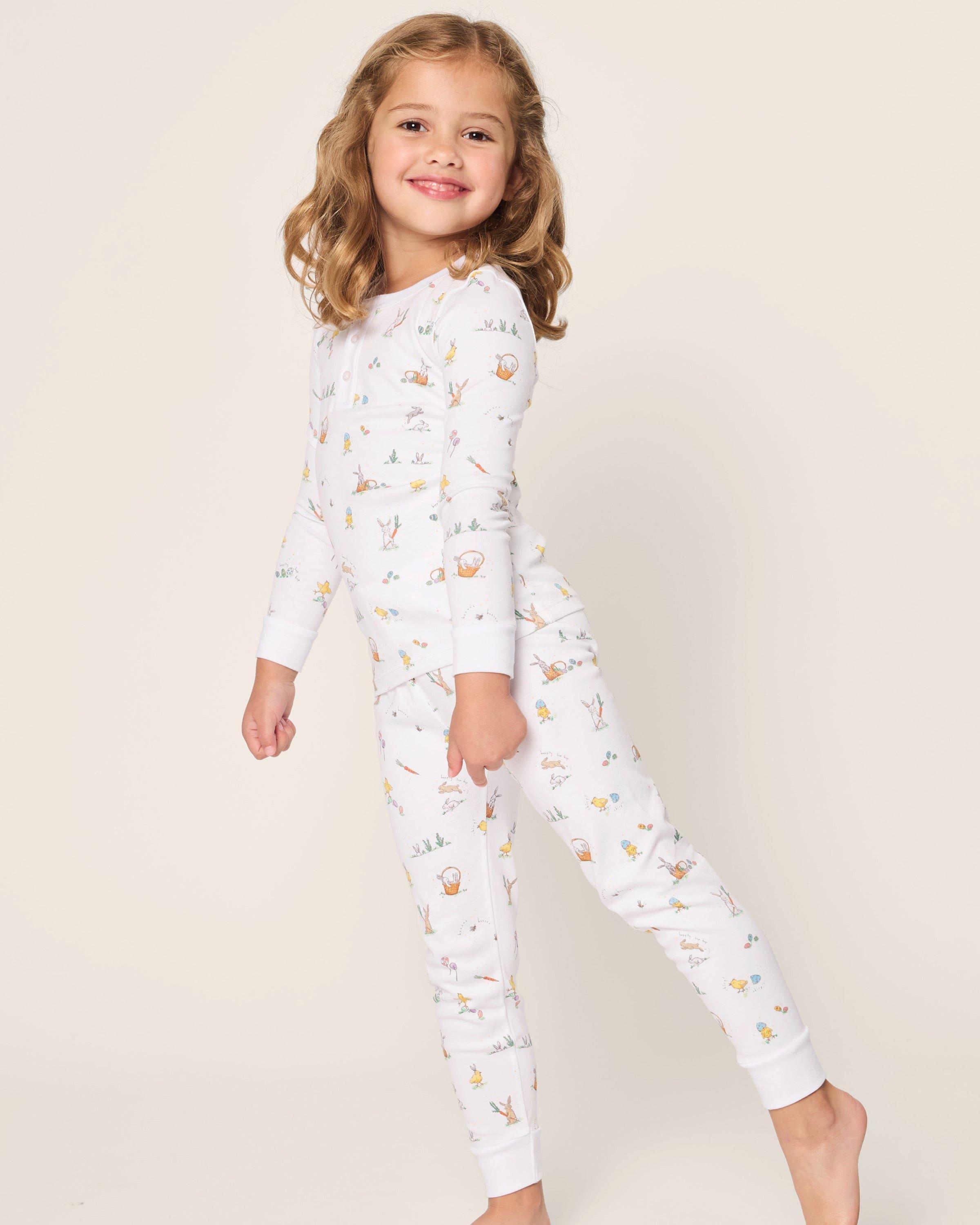 Kids Pima Snug Fit Pajama Set in Easter Frolic image number 1