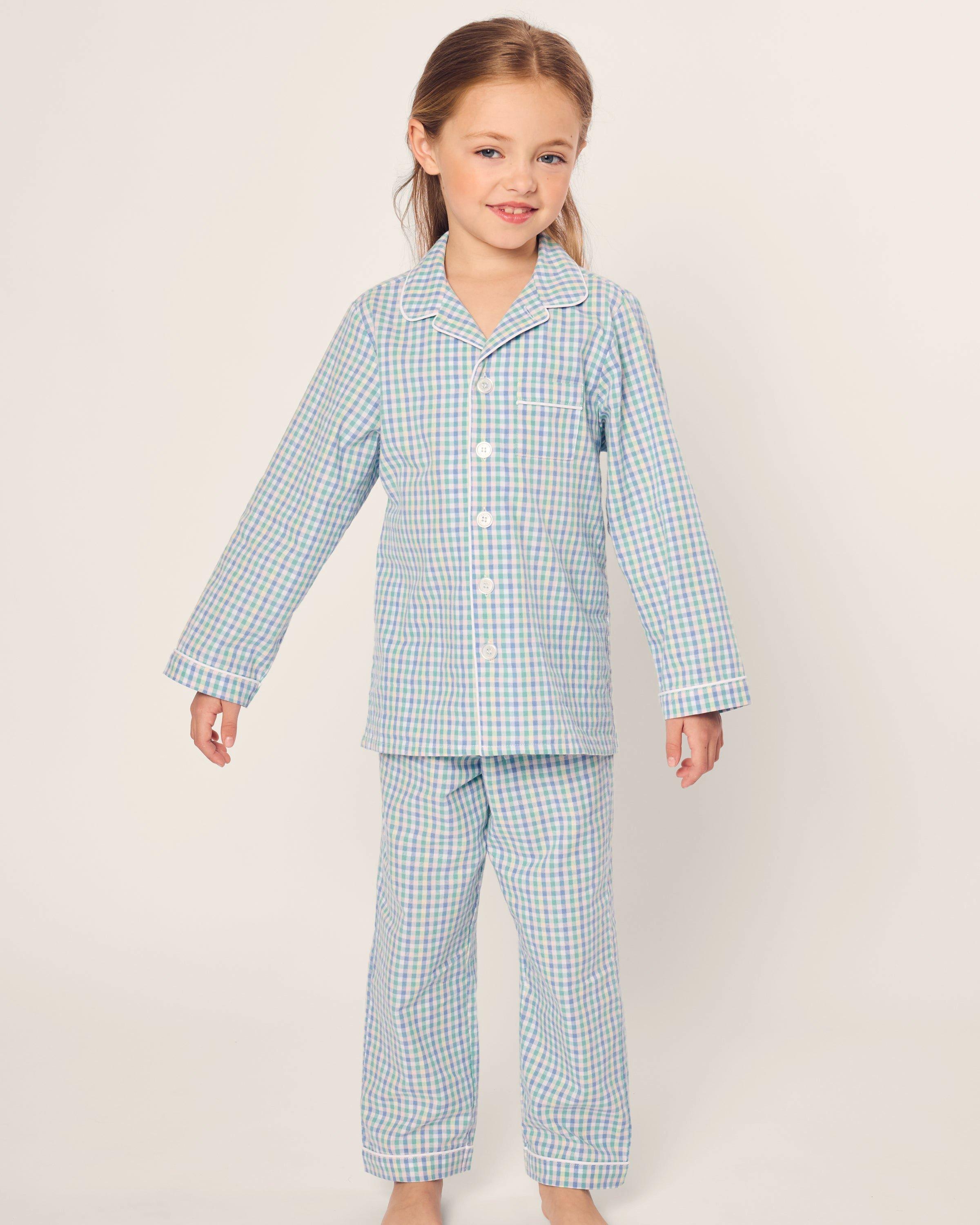 Childrens Twill Pajama in Spring Gingham image number 1