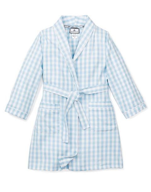 Children's Robe in Light Blue Gingham