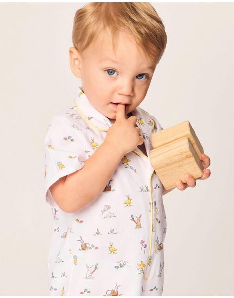 Baby's Twill Summer Romper in Easter Frolic