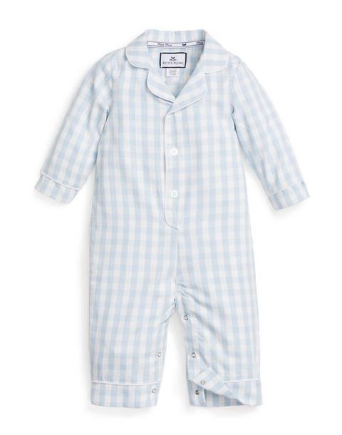 Light Blue Gingham Romper