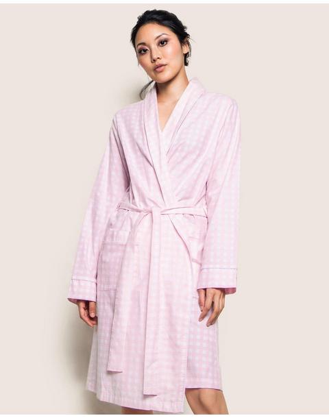 Women's Pink Gingham Robe