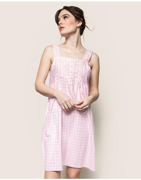 Women's Pink Gingham Charlotte Nightgown