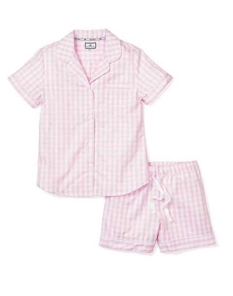 Women's Pink Gingham Short Set
