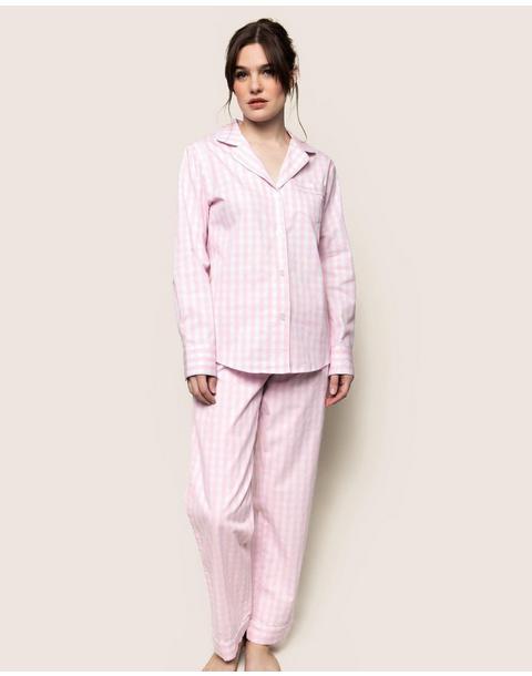 Women's Pink Gingham Pajama Set