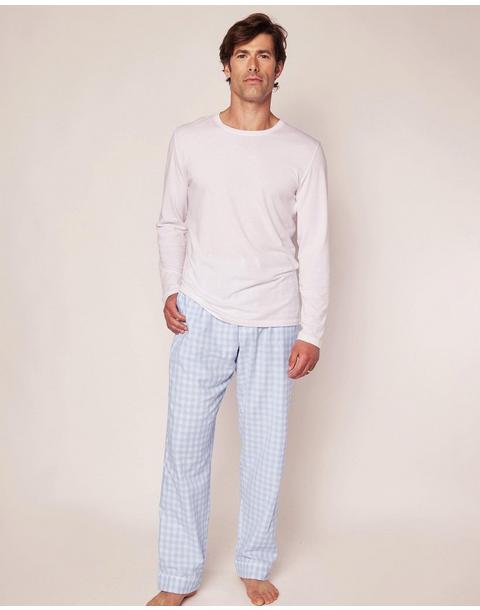 Men's Light Blue Gingham Pant Separates