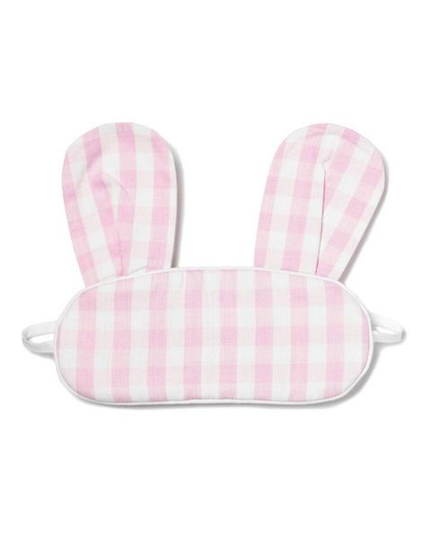 Pink Gingham Bunny Eye Mask