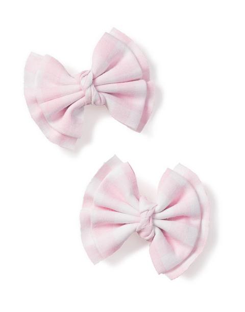 Pink Gingham 2- Pack Hair Bows