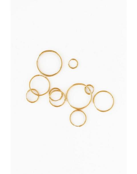 Thin Gold Hoop 8mm Earrings
