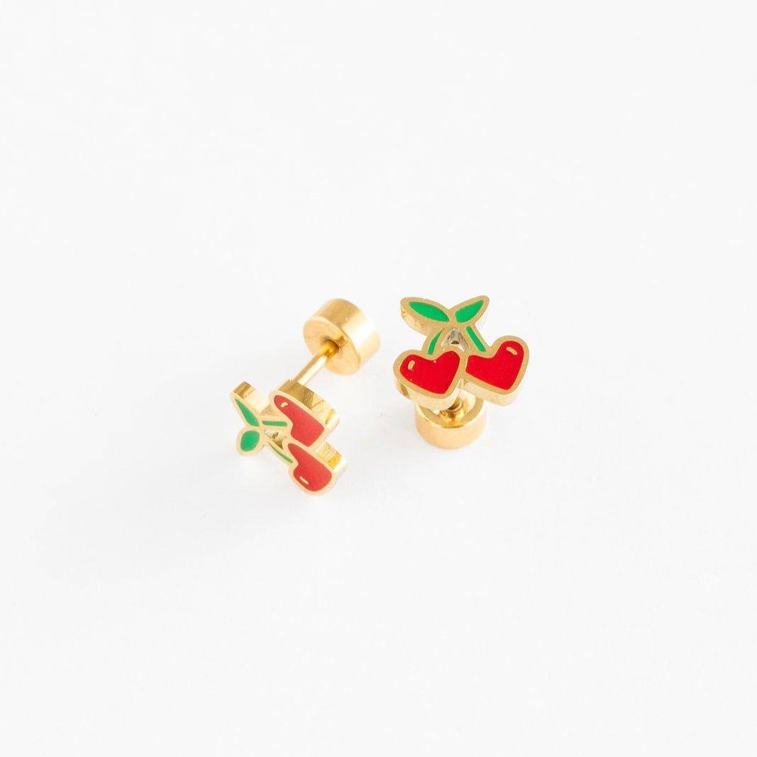 Cherries Stud Earrings image number 3