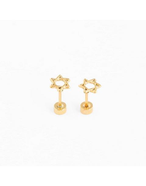 Star Of David Stud Earrings
