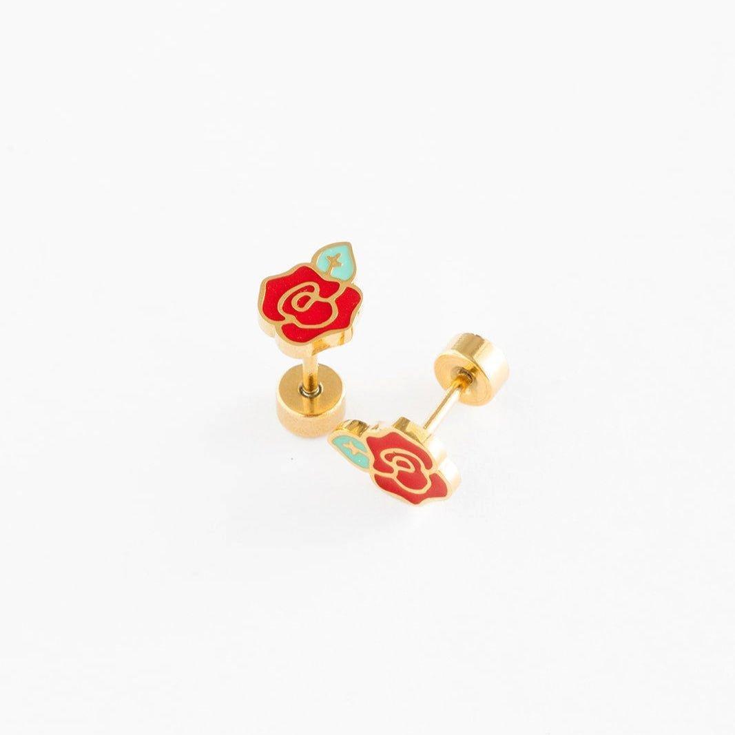 Rose Stud Earrings image number 3