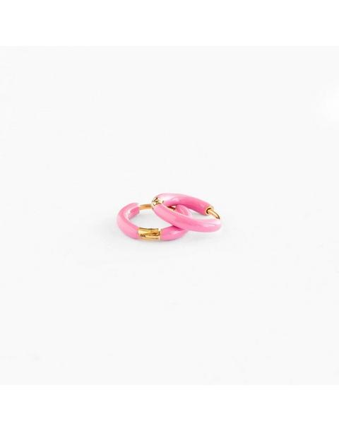 Enamel Hoop Earrings