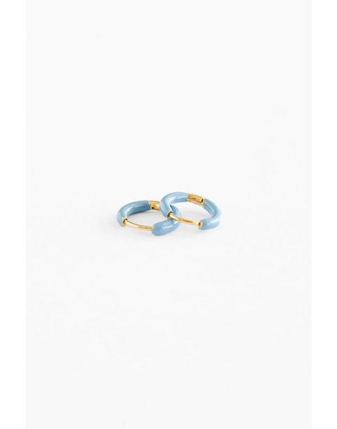 Enamel Hoop Earrings
