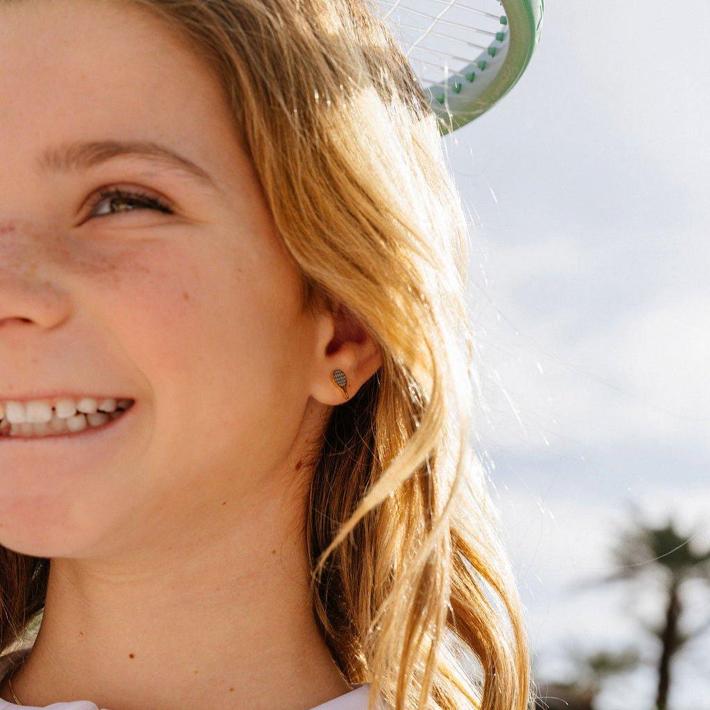 Tennis Racquet Stud Earring image number 2