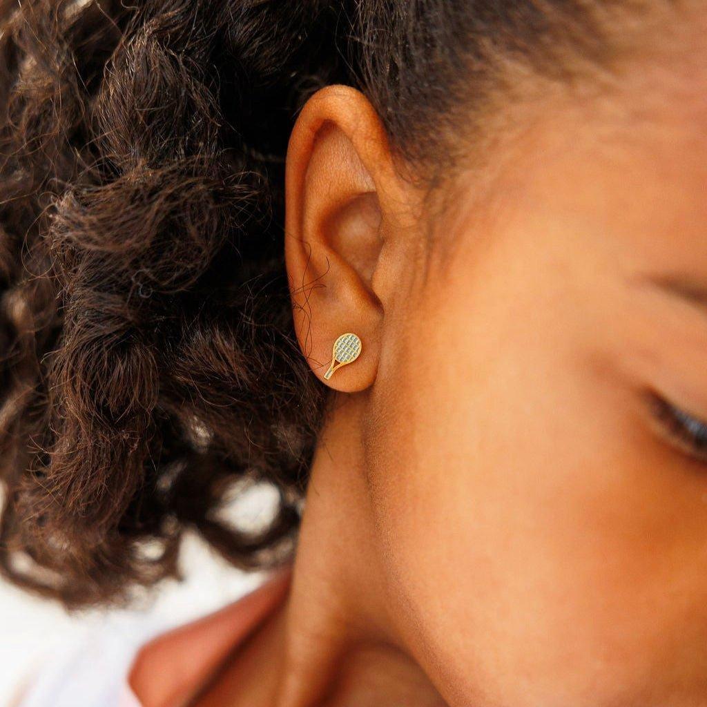 Tennis Racquet Stud Earring image number 1