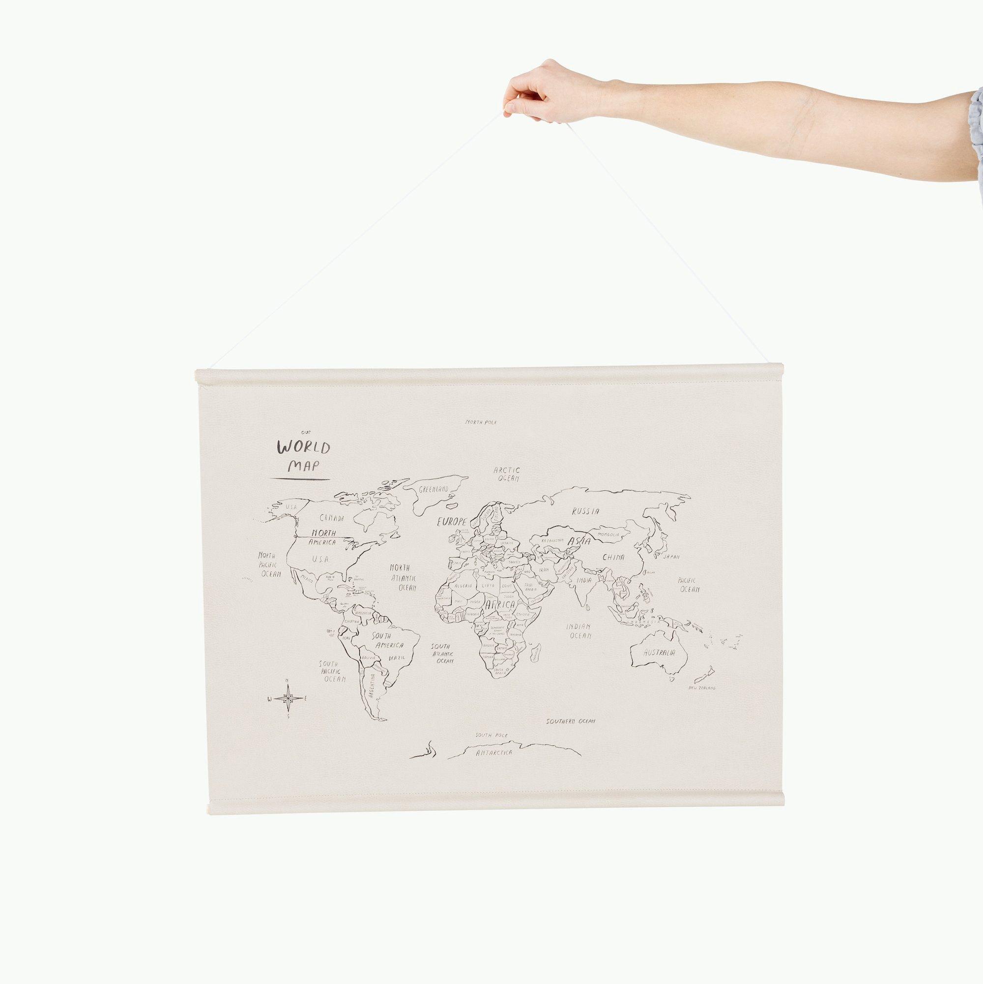 Horizontal World Map Poster