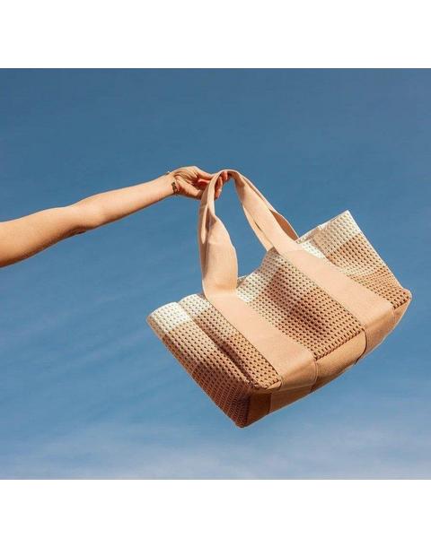 Wellington Cabana Tote | Neutral Stripe