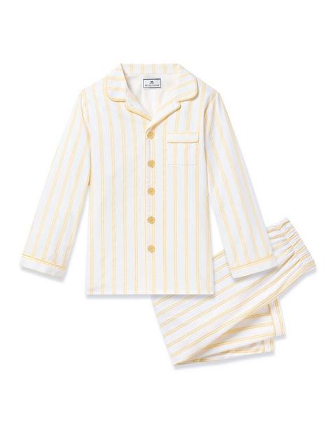 Kid's Twill Pajama Set in Sunny Stripe