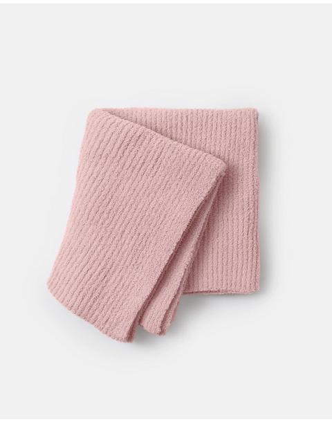 Ribbed Blanket Fuzzy - Ash Rose