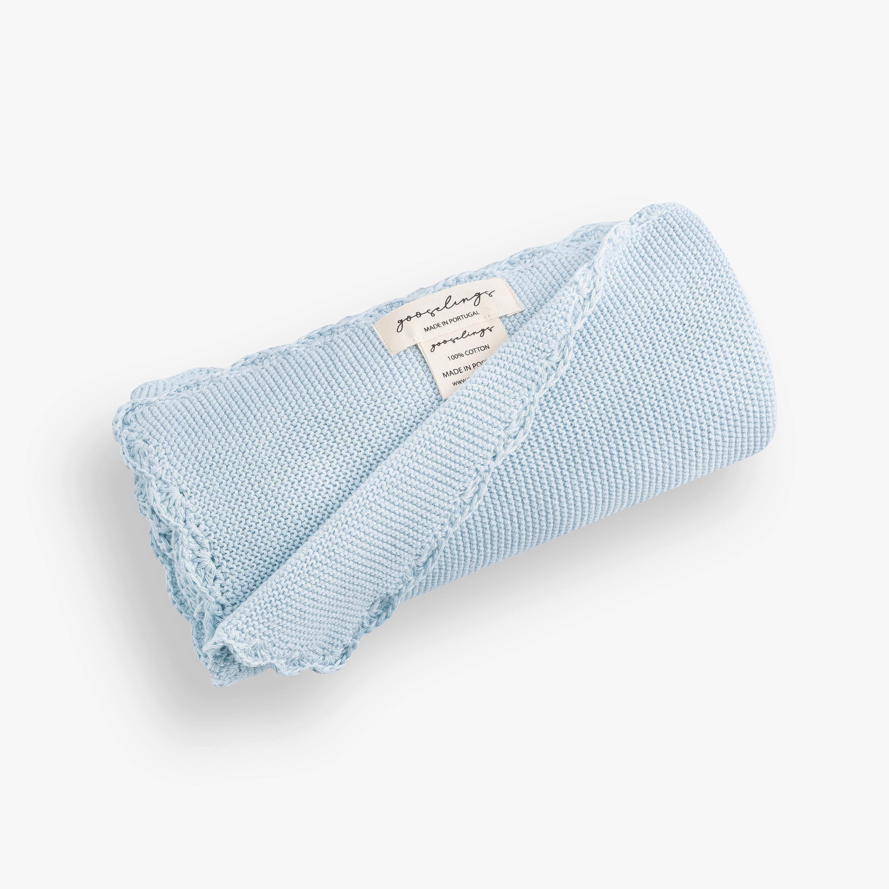 Knit Blanket - Blue image number 1