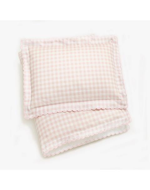 Picnic Gingham Toddler Duvet Set - Pink
