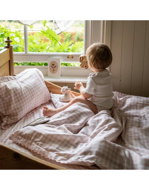 Picnic Gingham Toddler Duvet Set - Pink