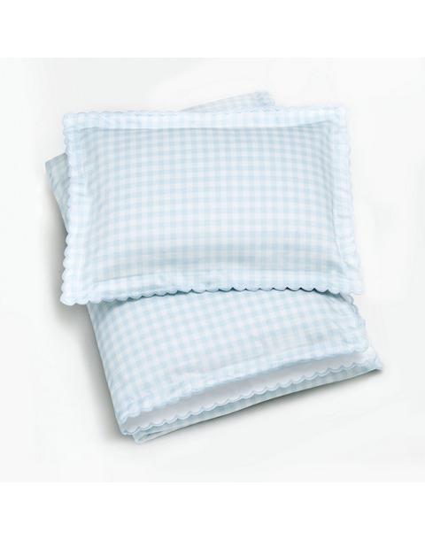 Picnic Gingham Toddler Duvet Set - Blue