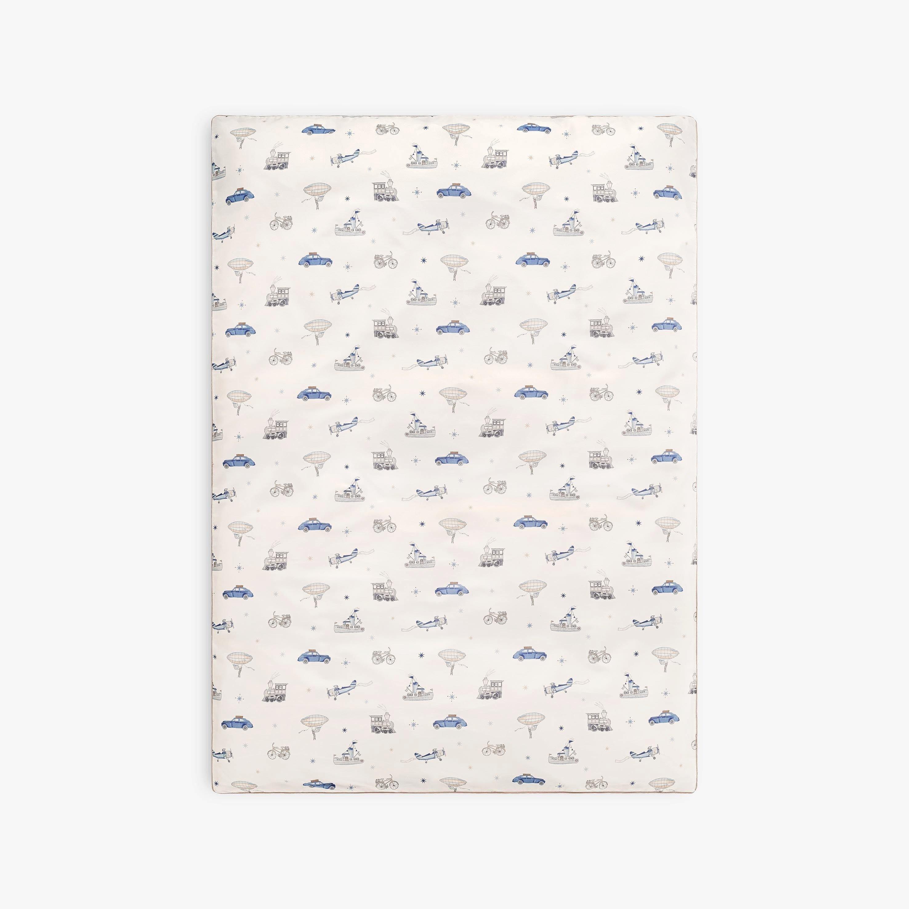 Transit Treasures Toddler Duvet Set - Blue image number 1