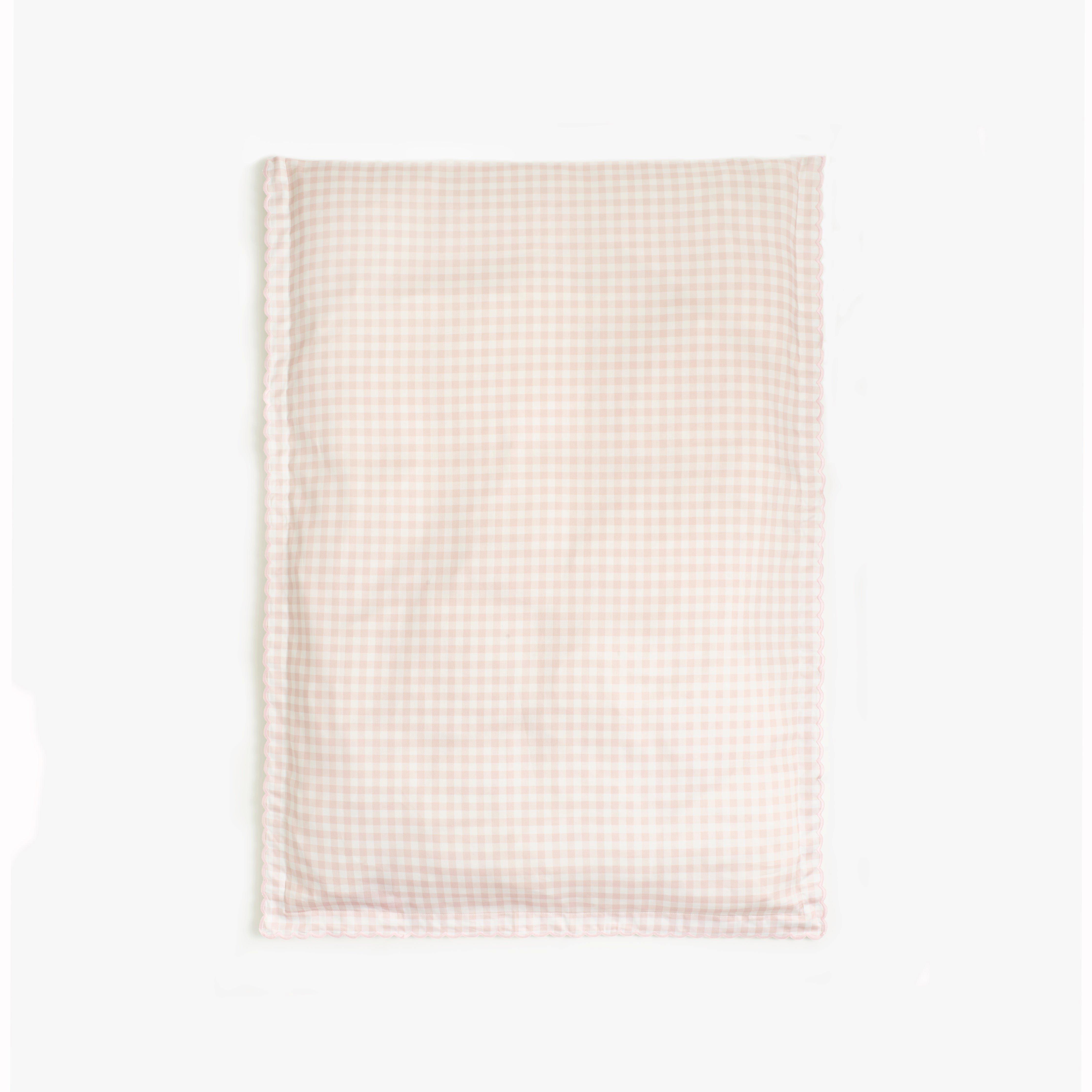 Picnic Gingham Baby Duvet Set - Pink image number 1