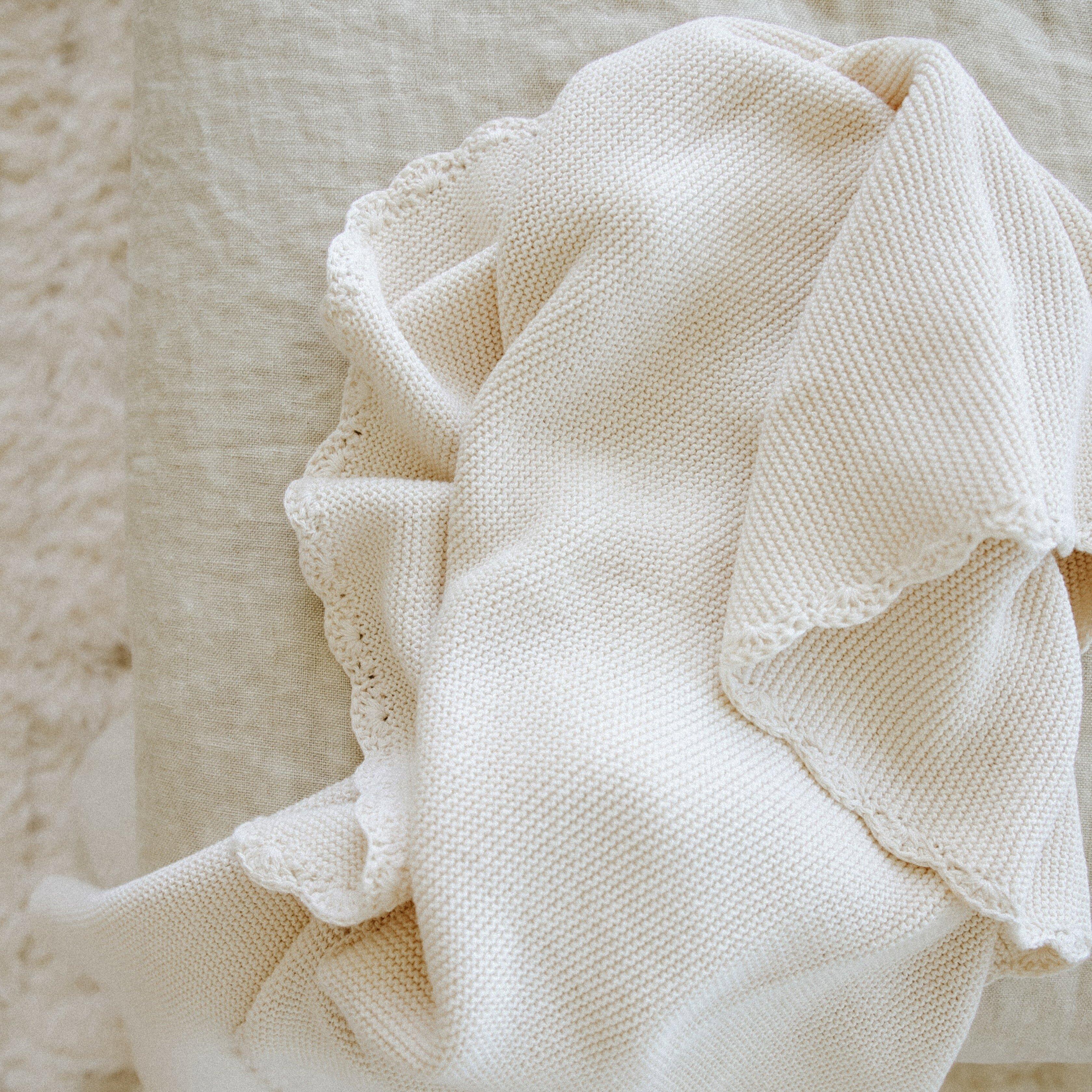 Knit Blanket - Ivory image number 4