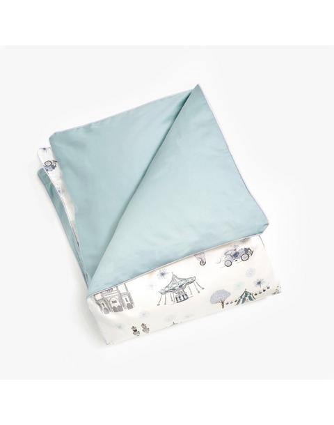 Adventures in Wonderland Baby Duvet Set - Aqua