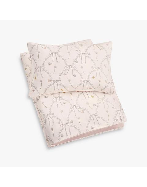 Bows & Butterfly Kisses Toddler Duvet Set - Pink