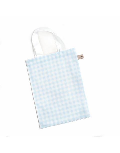 Picnic Gingham Crib Sheet - Blue