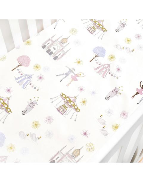 Adventures in Wonderland Crib Sheet - Rose