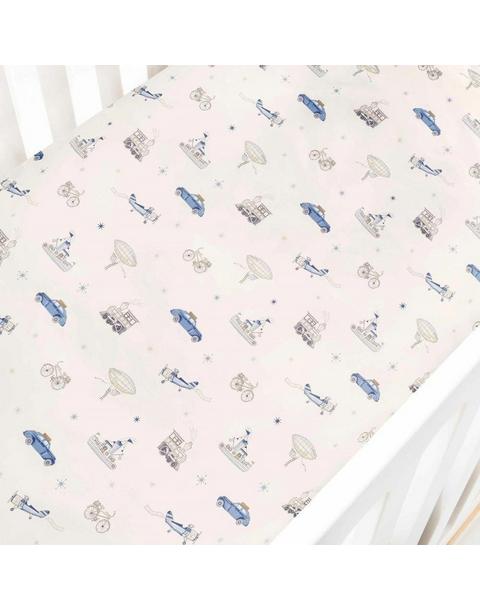 Transit Treasures Crib Sheet - Blue