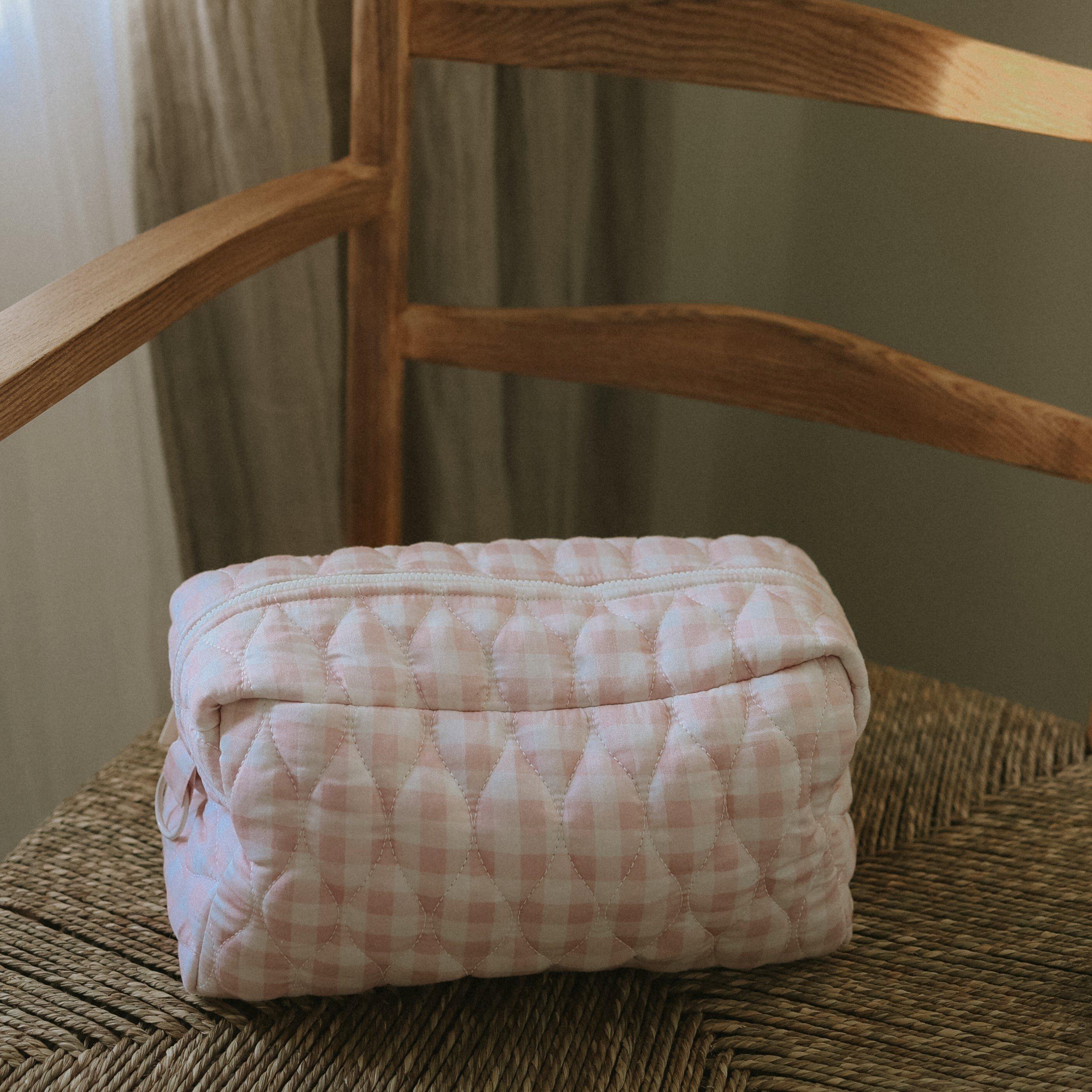 Toiletry Pouch - Pink Gingham image number 4