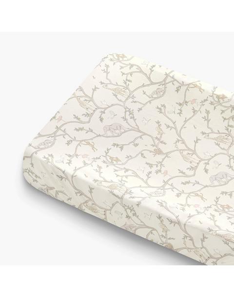 Animal Parade Changing Pad Cover - Ivory