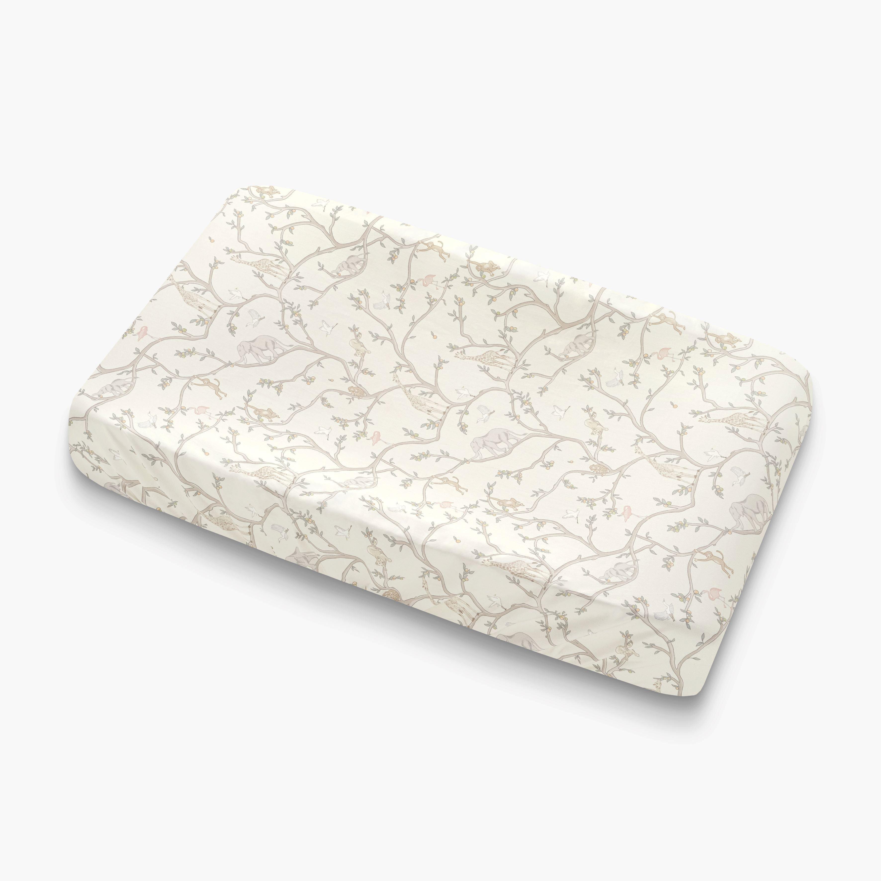 Animal Parade Changing Pad Cover - Ivory image number 1