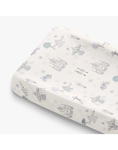 Adventures in Wonderland Changing Pad Cover - Aqua