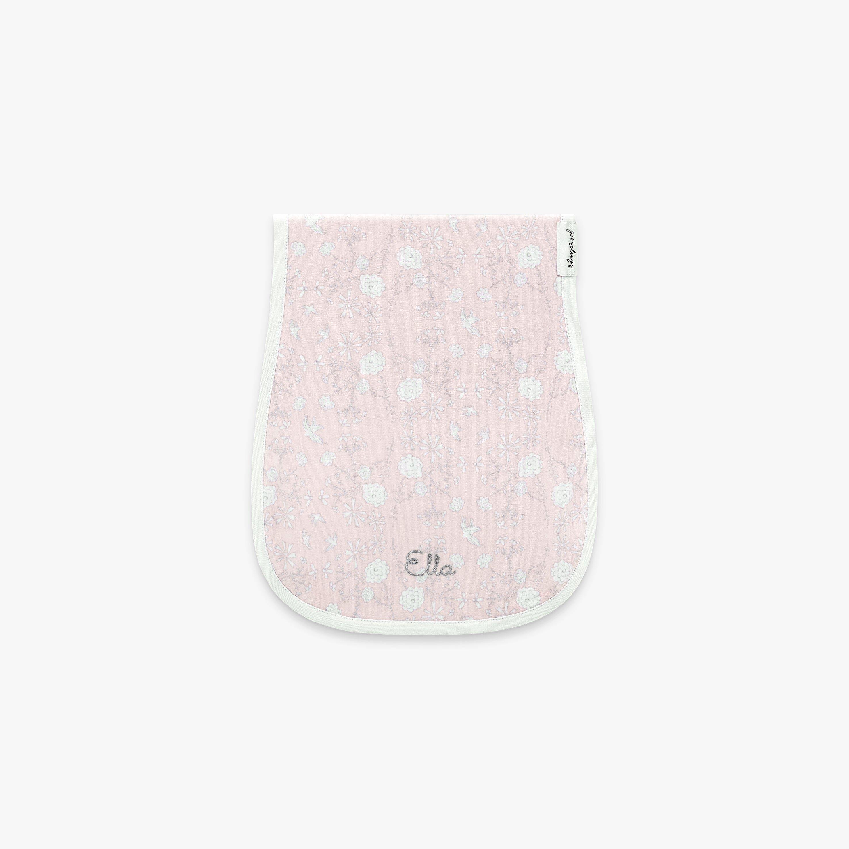 Bird's Song Burp Cloth - Pink image number 1