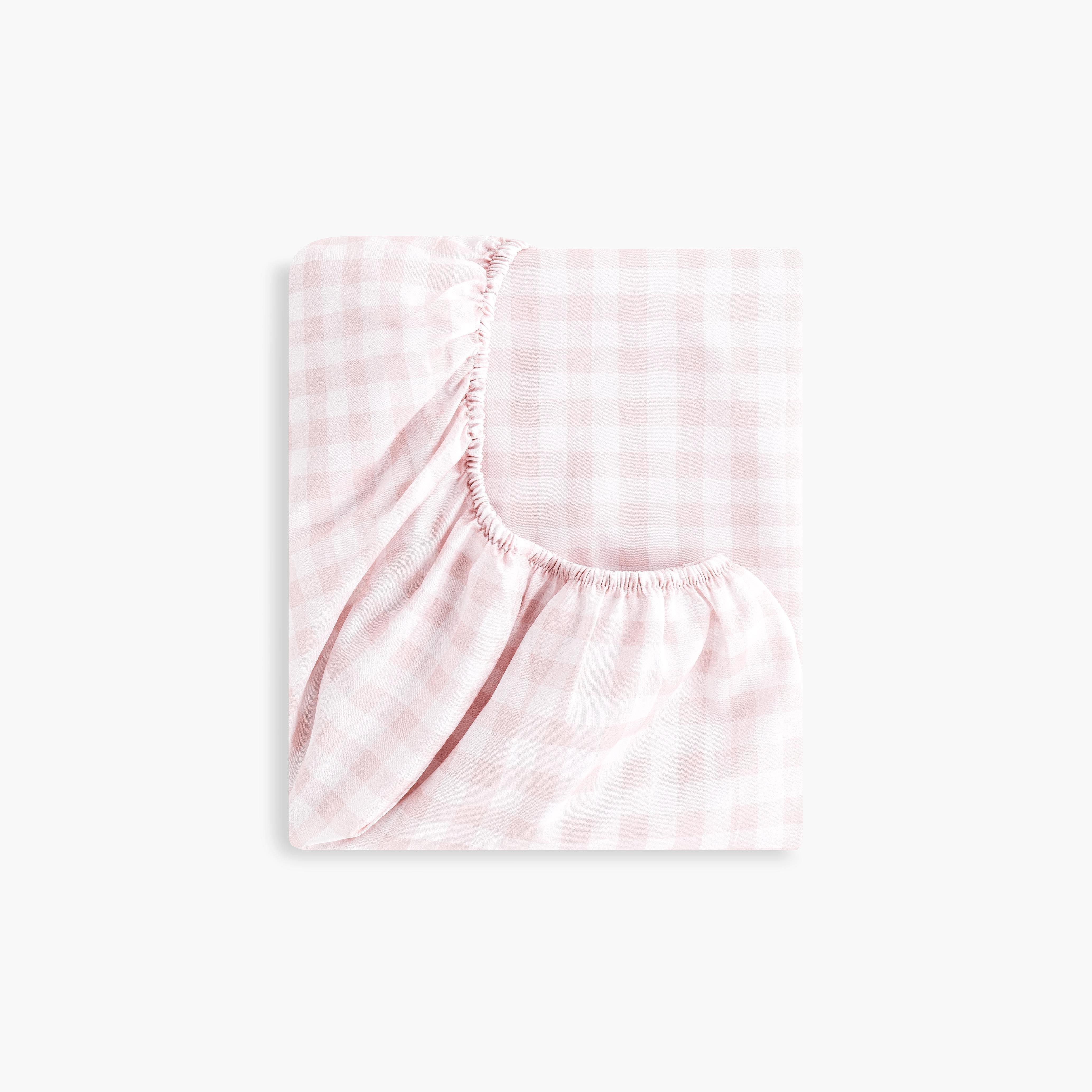 Picnic Gingham Changing Pad Cover - Pink image number 2