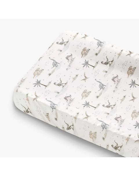 Dino Dreams Changing Pad Cover - Sage