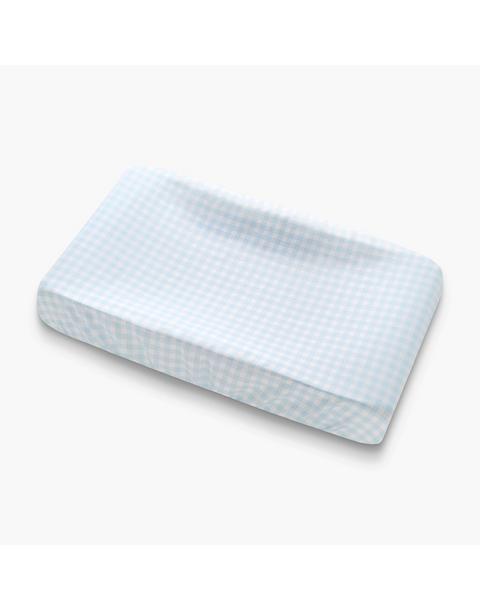 Picnic Gingham Changing Pad Cover- Blue